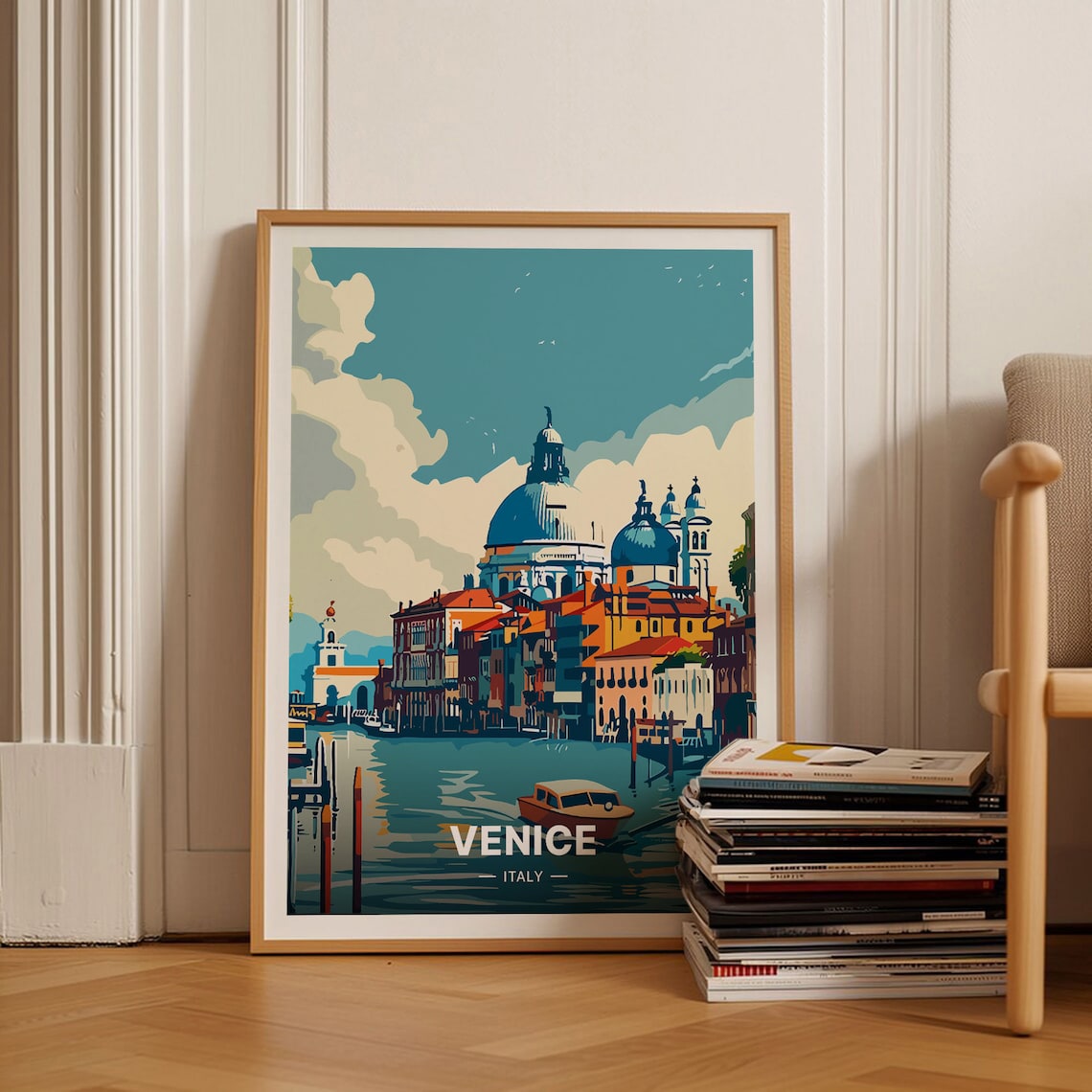 Venice Italy Travel Poster, St Marks Square