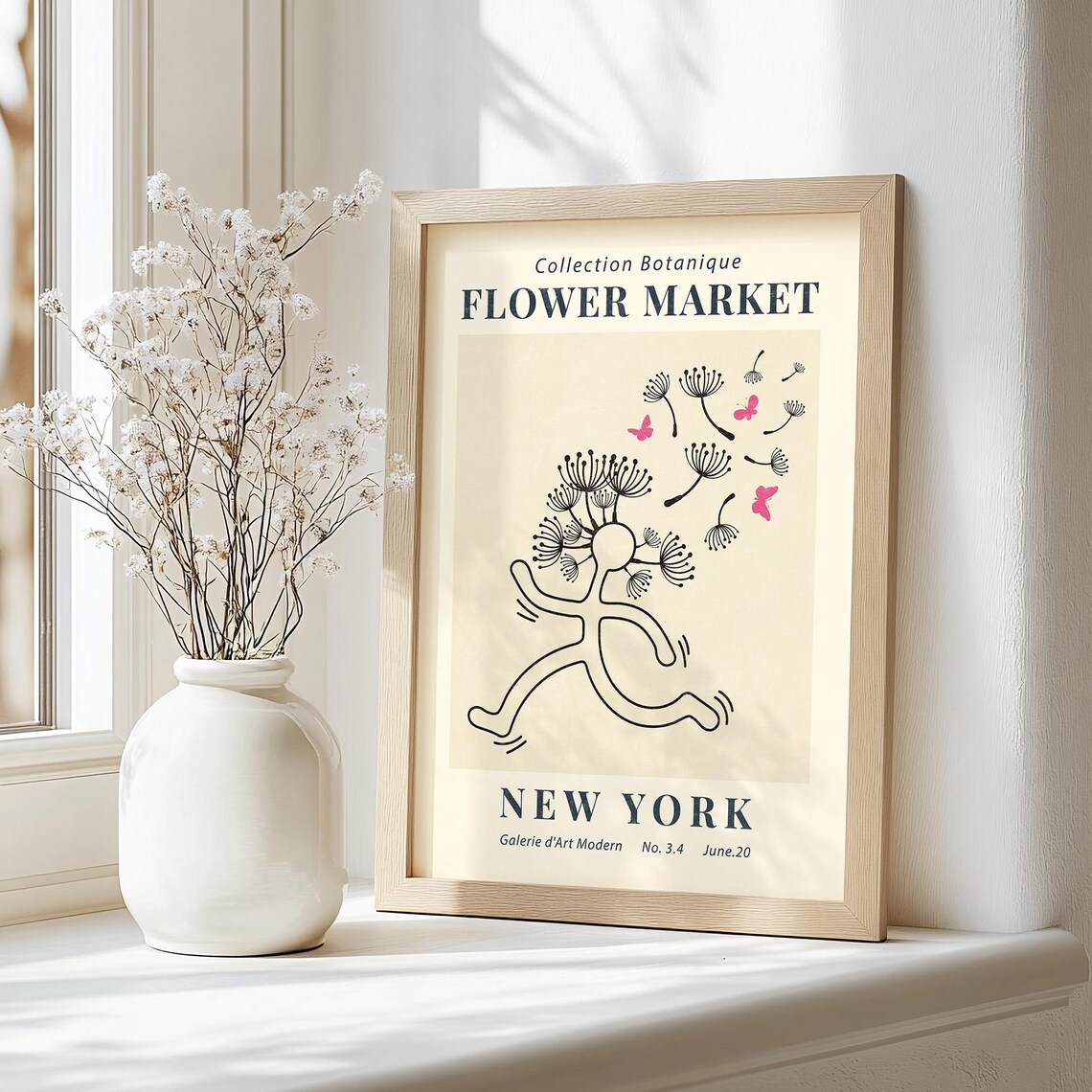 New York Flower Market Botanical Dancing Dandelion Museum Exhibition Poster - Image 6