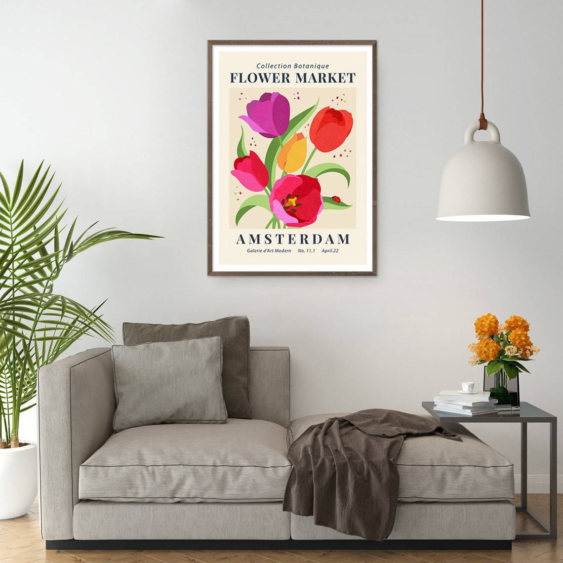Amsterdam Flower Market Botanical Tulip Museum Exhibition Art Poster - Image 2