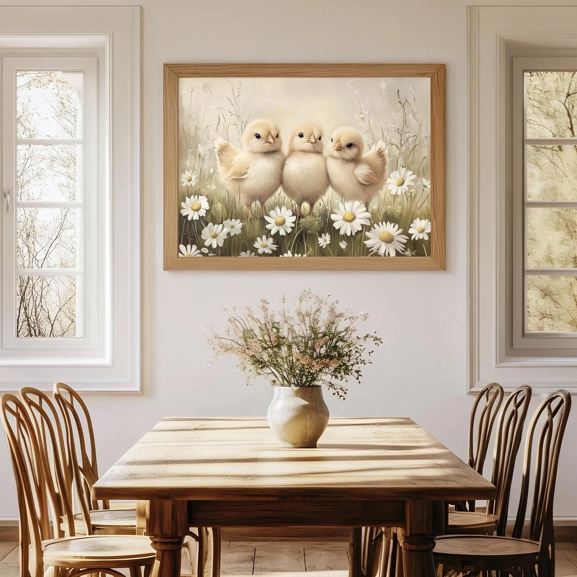 Easter Baby Chicks, Cute Vintage Spring Nursery Decor - Image 2