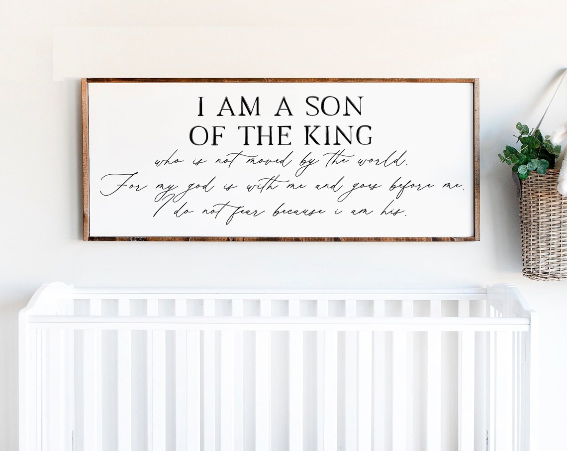 I Am A Son Of The King Nursery Wall Art Print