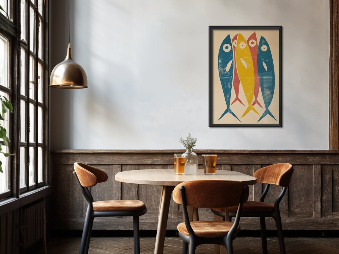 Retro Sardines Kitchen Art Print, Vintage Seafood - Image 4
