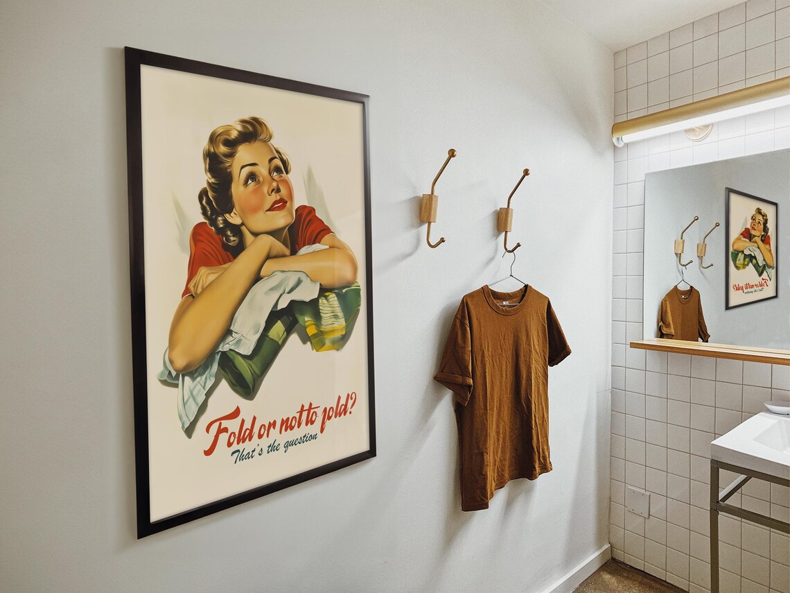 Retro Laundry Wall Art, Funny Utility Room Decor - Image 4