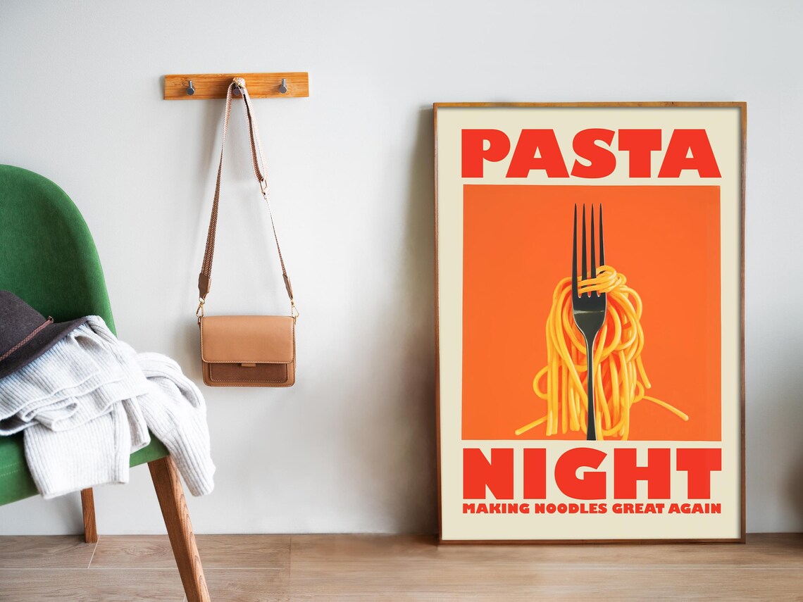 Retro Spaghetti Kitchen Wall Art Poster Print - Image 5