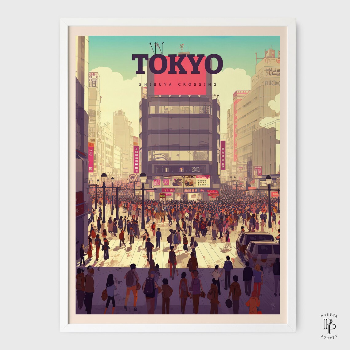 Tokyo Shibuya Crossing Travel Poster, Japan City - Image 2