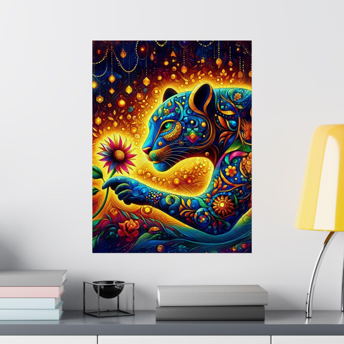 Leopard Poster, Bohemian Style Animal Art Print - Image 2