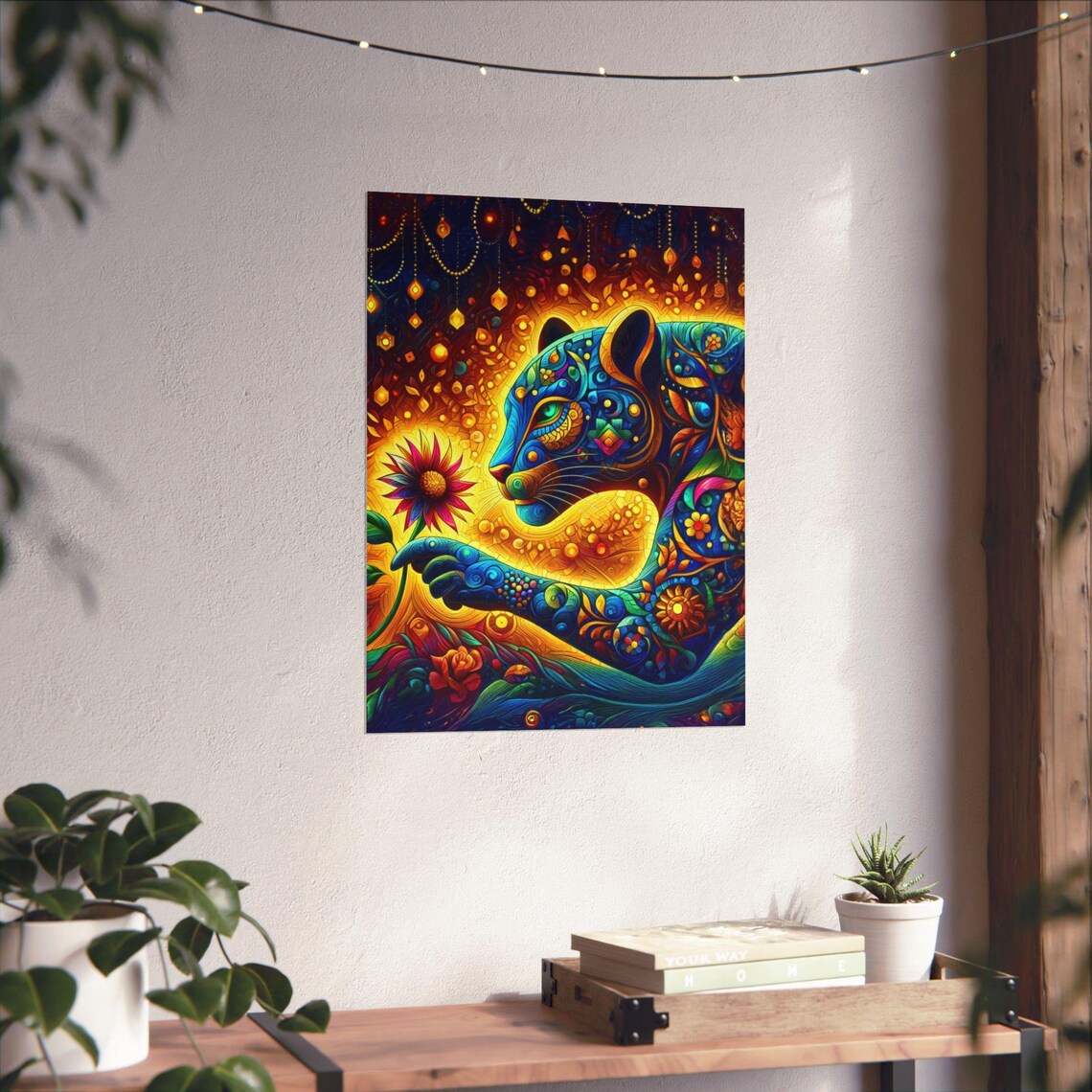 Leopard Poster, Bohemian Style Animal Art Print - Image 3