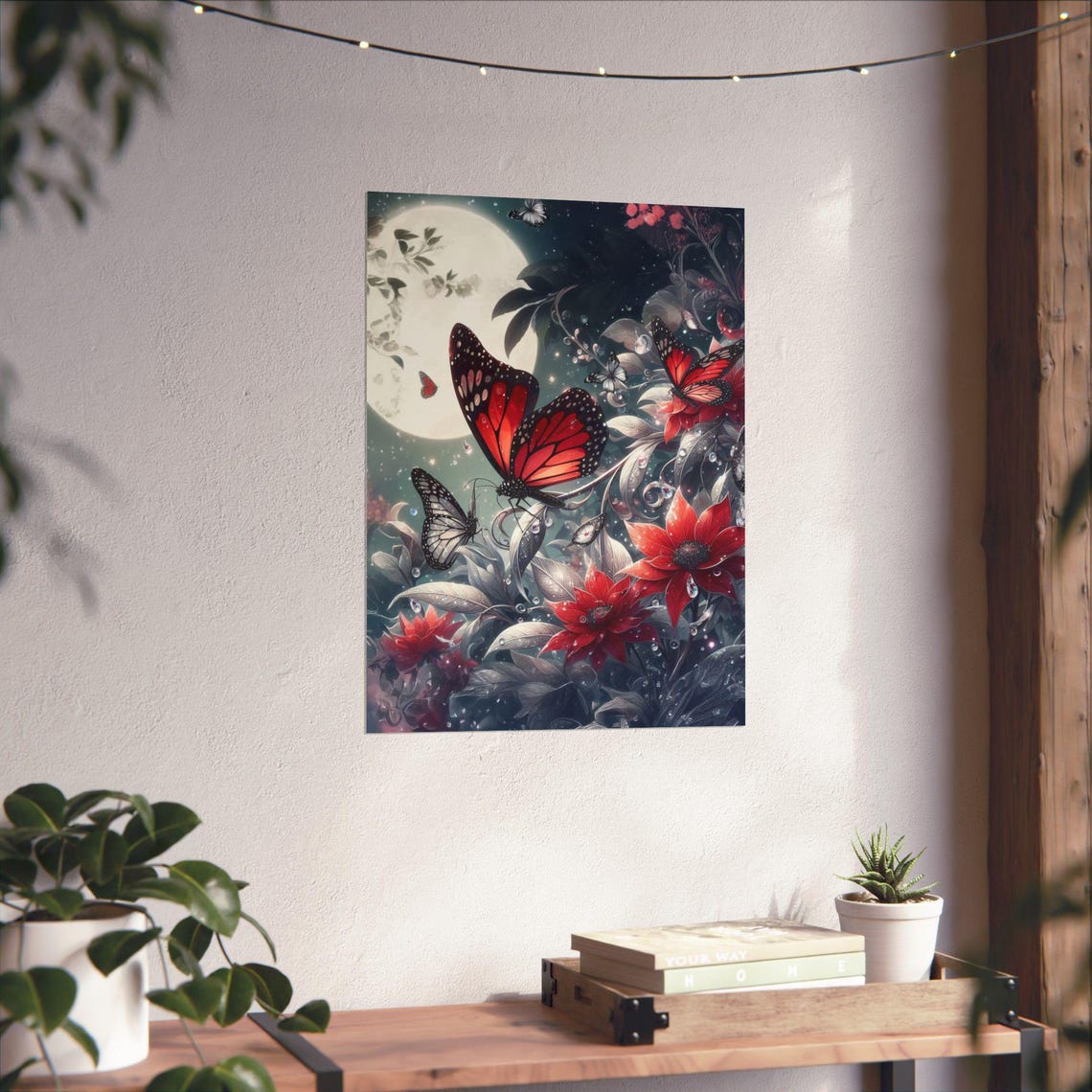 Botanical Butterfly Poster, Floral Nature-Inspired Decor - Image 4