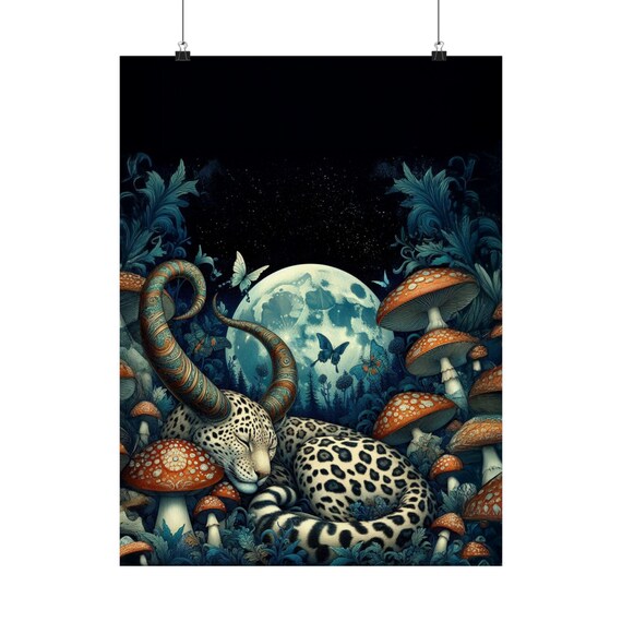 Leopard Poster, Dreamy Animal Themed Decor