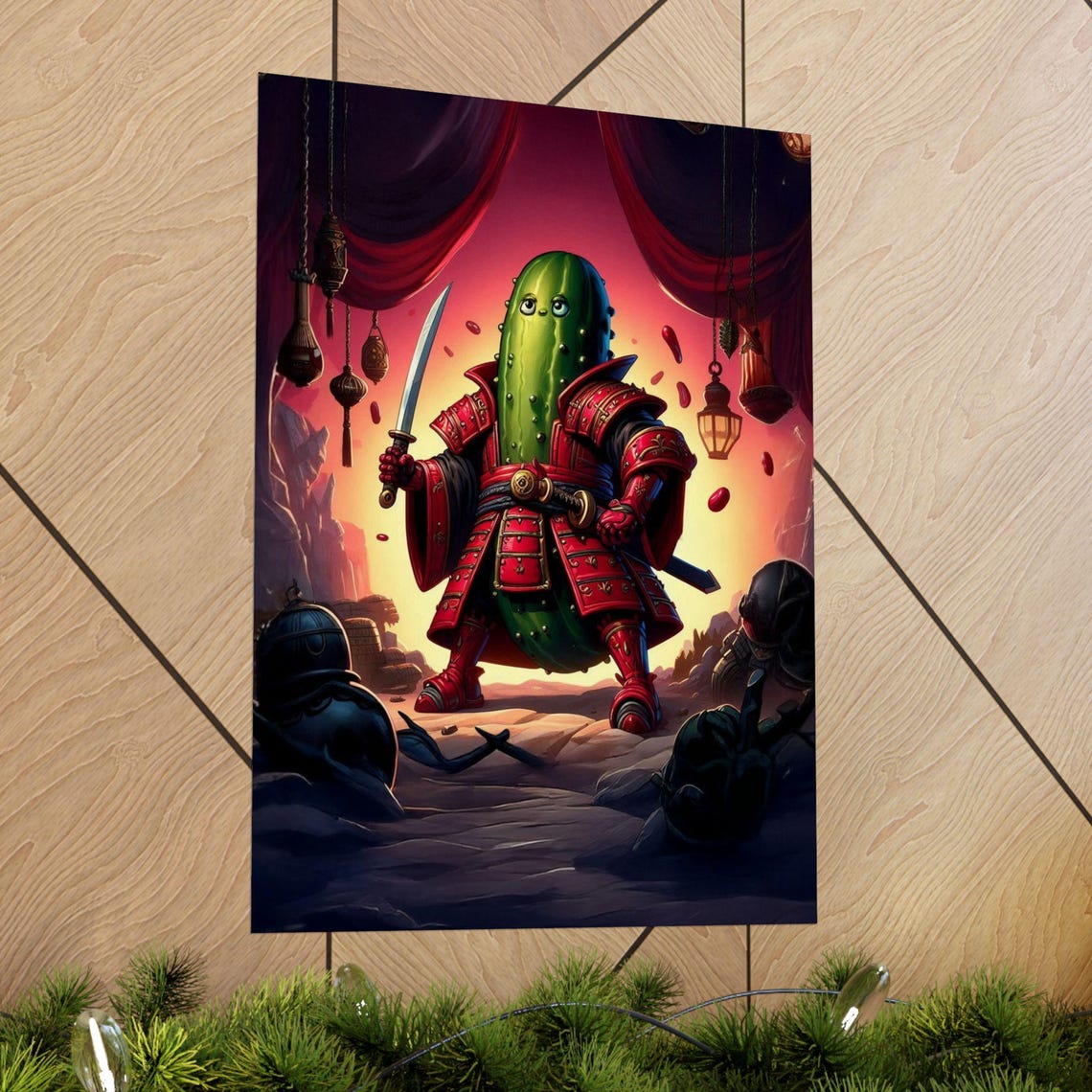 Pickle Poster, Quirky Kitchen Decor Humor - Image 3