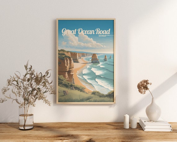 Poster Great Ocean Road Print Victoria Australia Travel Scenic Coastal Drive Art Nature Wall Decor Adventure Gifts