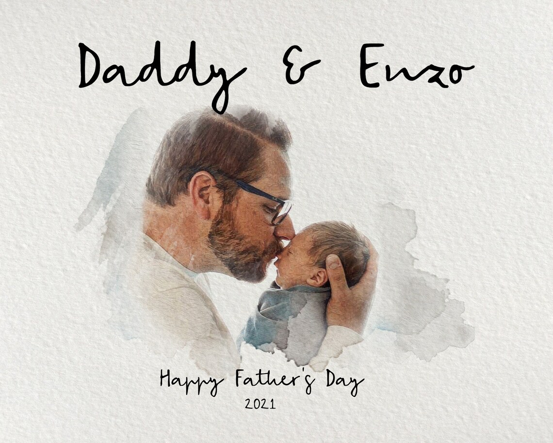 First Father's Day Gift for New Dad, Art Print - Image 4