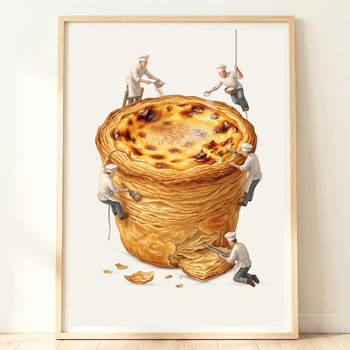 Portuguese Food Pastel De Nata Travel Poster