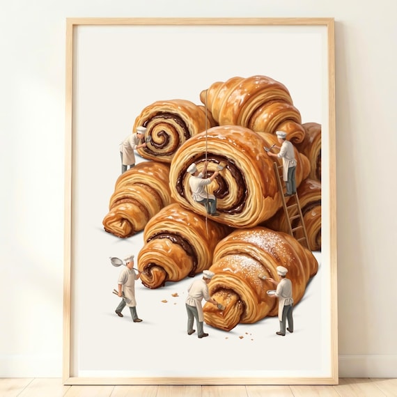 Rugelach Wall Art Jewish Print Chocolate Kosher Kitchen Poster