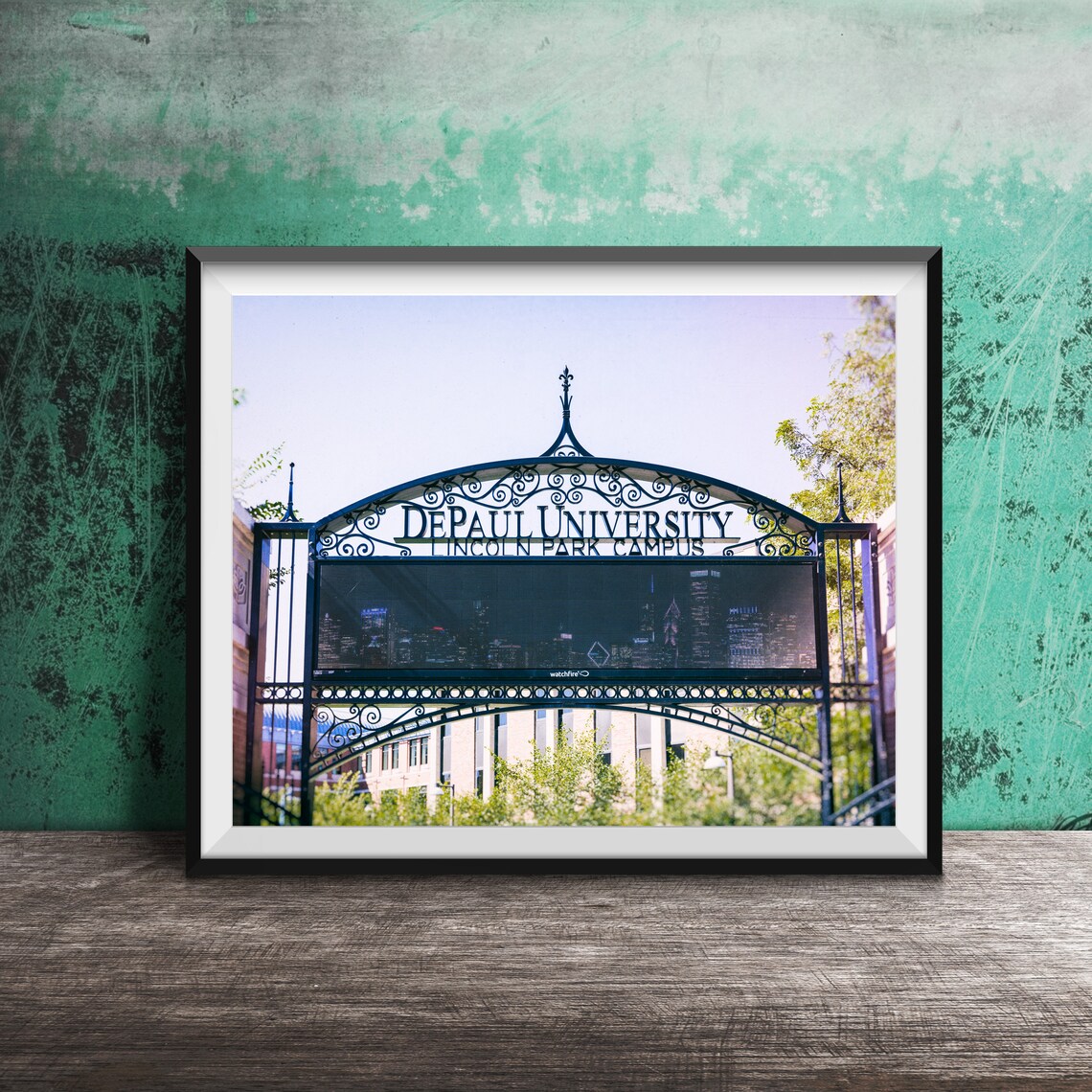 DePaul University Lincoln Park Campus Arch Sign Photography Poster