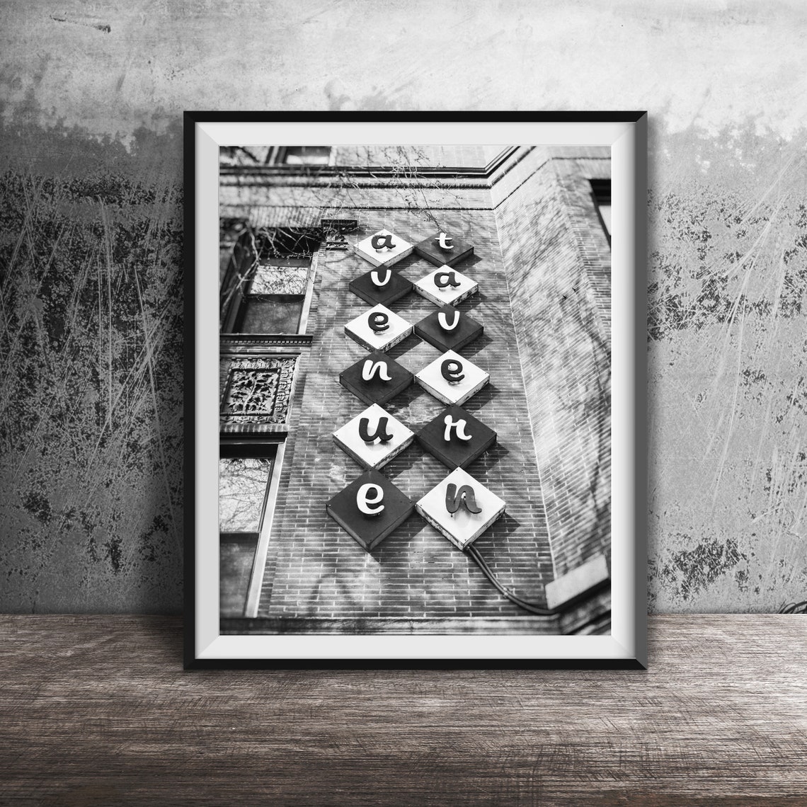 Avenue Tavern Diamond Letter Sign on Chicago Brick Building Poster - Image 2