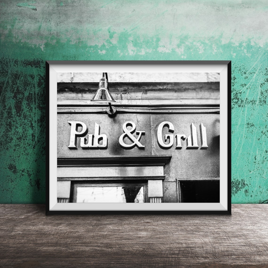 Pub and Grill Gold Lettering Bar Storefront Sign Photography Poster - Image 2