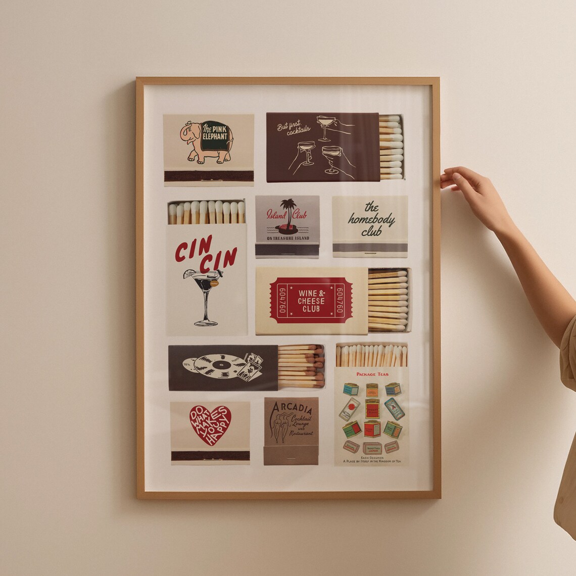 Vintage Matchbox Poster, Retro Matchbook Aesthetic - Image 2