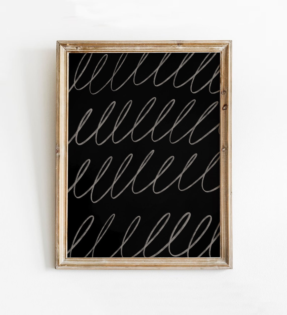 Chalk Swirl Print Abstract Chalkboard Scribbles Moody Vintage Wall Art Modern Blackboard Original Fine Instant
