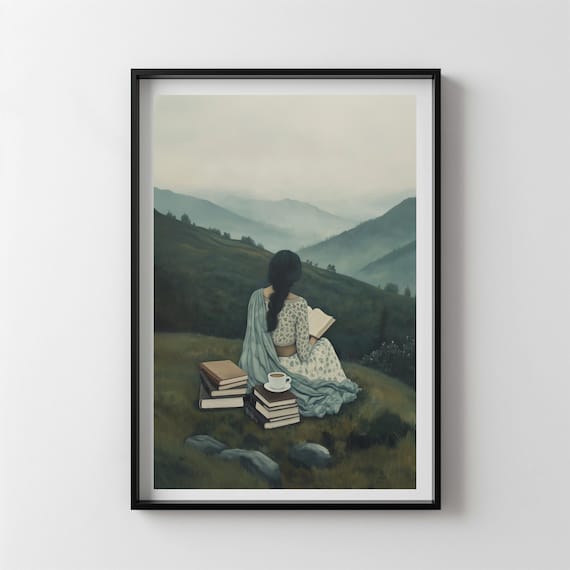 Chai On The Hill Indian Art Poster, Desi Girl