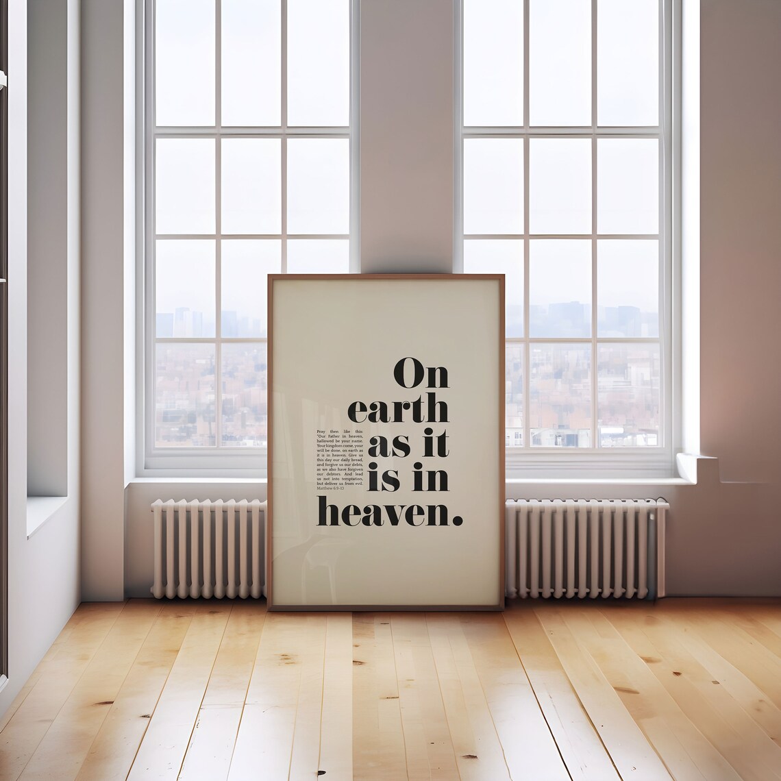 Matthew 6 Lord's Prayer Christian Scripture Art Print - Image 2
