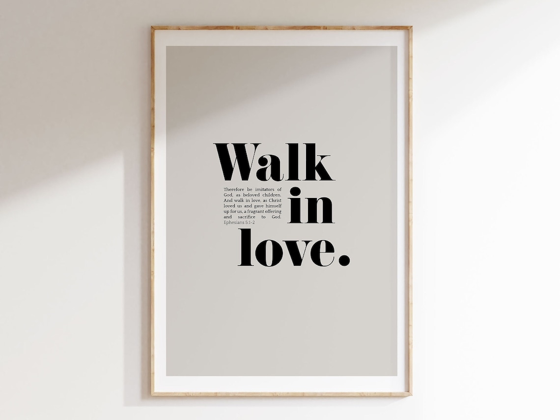 Walk In Love Christian Wall Art Print, Ephesians - Image 5