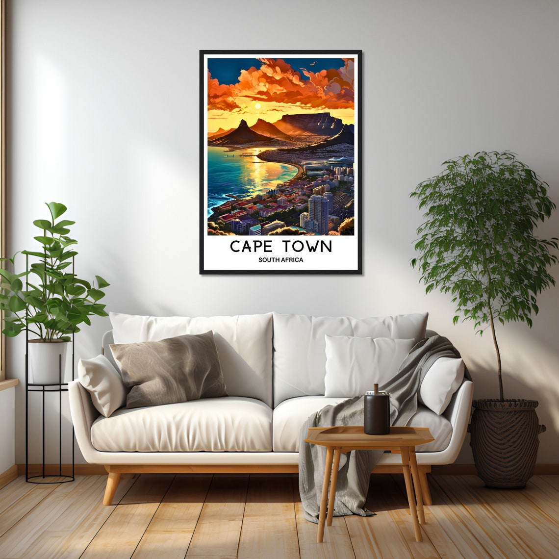 Cape Town Travel Poster Cape Town Travel Print Cape Town Art Print South Africa Travel Gift Cape Town South Africa Art Print Cape Town Gift - Image 2