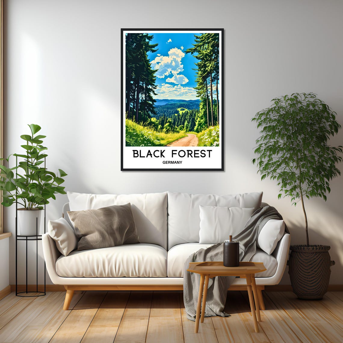 Black Forest Germany Pine Forest Trail in Summer Travel Poster - Image 2