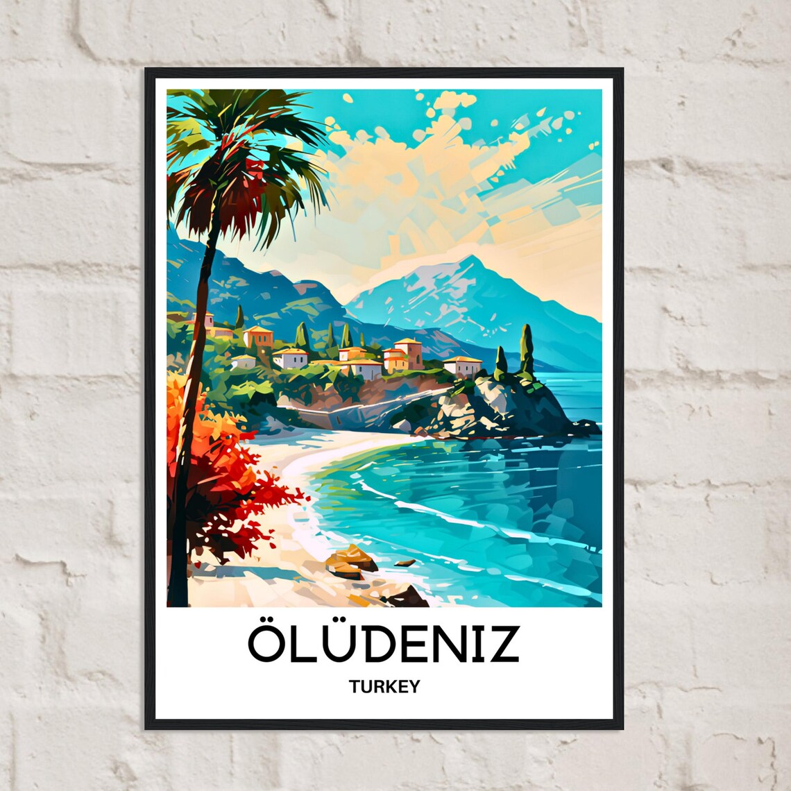 Oludeniz Travel Poster, Turkish Art Print - Image 2