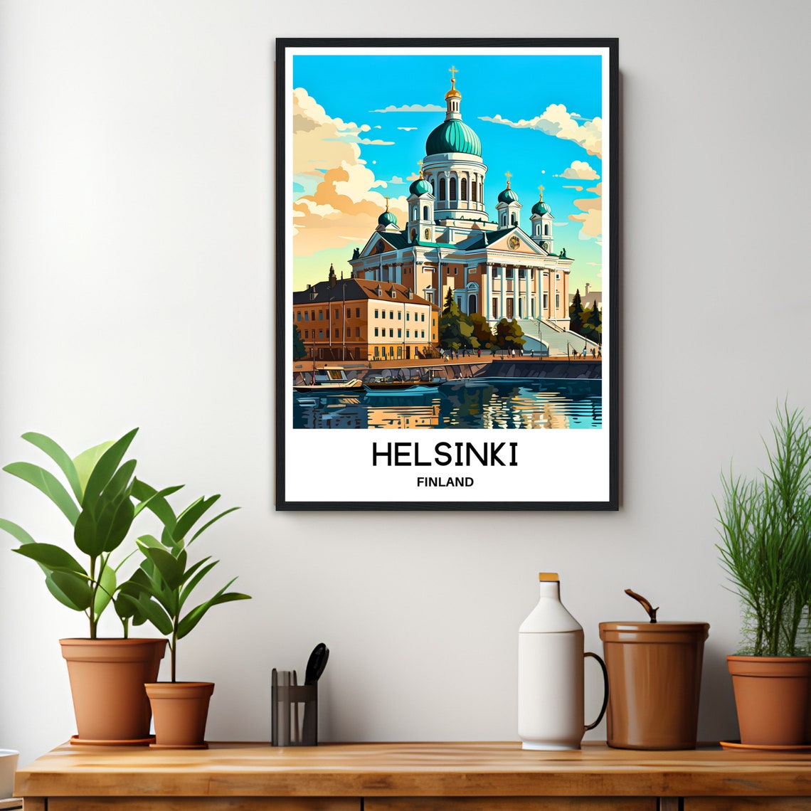 Helsinki Harbor Uspenski Cathedral Dome Finland Travel Poster - Image 3