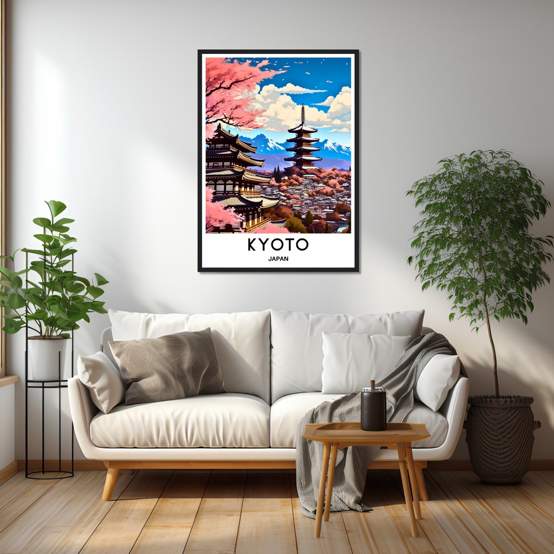 Kyoto Travel Print Kyoto Travel Poster Japanese Art Print Japan Lover Gift Wall Hanging Art Home Office Desk Decor Kyoto Illustration - Image 3