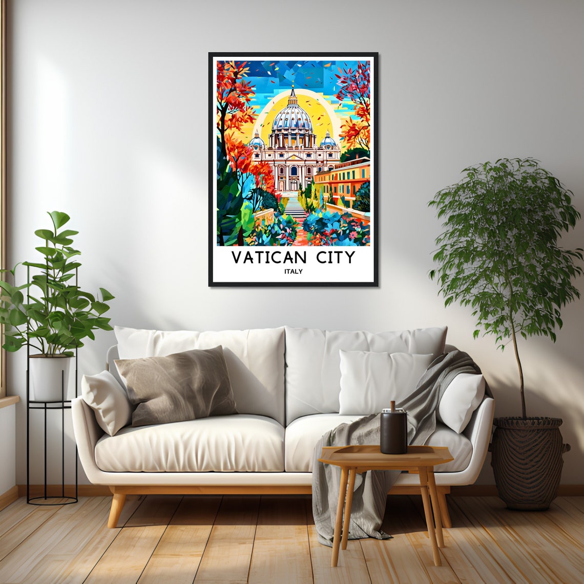 Vatican City Italy St Peter's Basilica Autumn Gardens Poster - Image 2