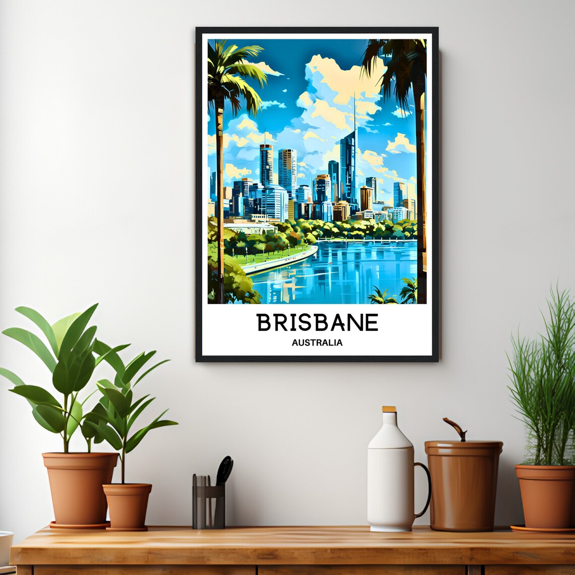 Brisbane Australia City Skyline River View Cityscape Travel Poster - Image 3