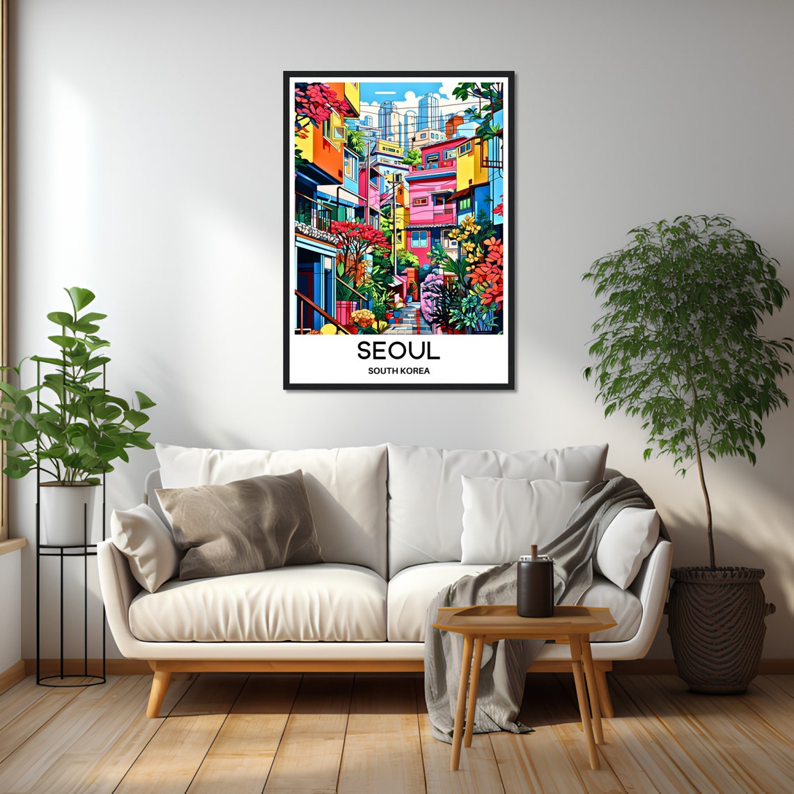 Seoul Travel Print Seoul Poster Korean Art Print South Korea Lover Gift Wall Hanging Art Home Office Decor Seoul City Illustration - Image 2