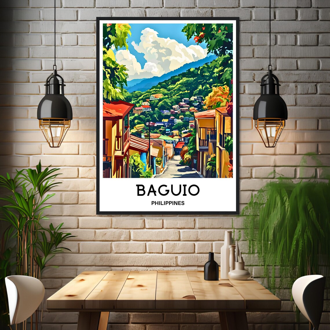 Baguio Travel Poster, Philippines City Art Print - Image 3