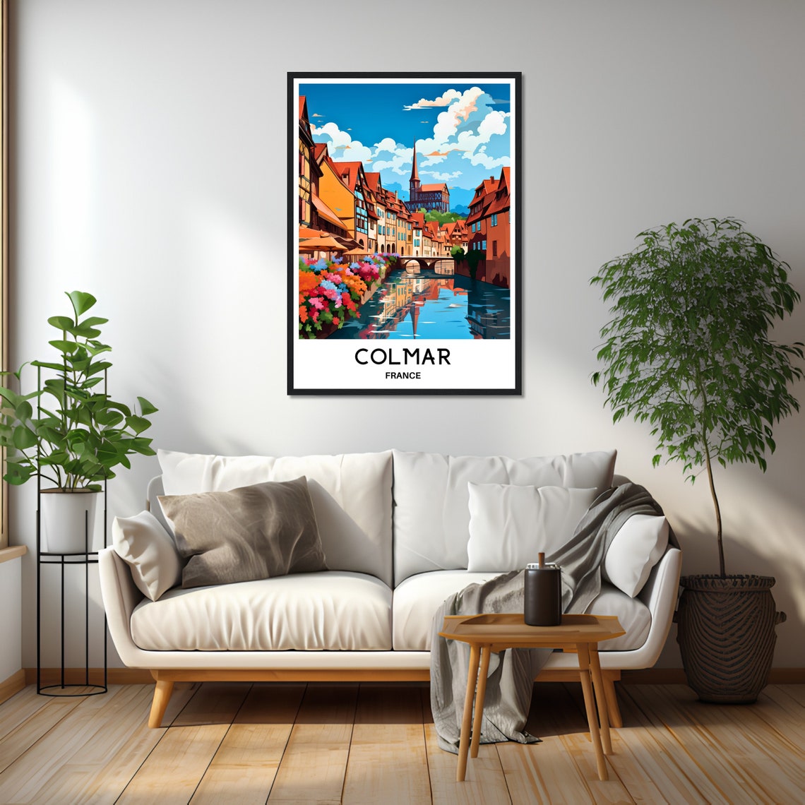 Colmar Travel Print Colmar Poster French Art Print France Lover Gift Wall Hanging Art Home Office Desk Decor Colmar City Illustration - Image 2