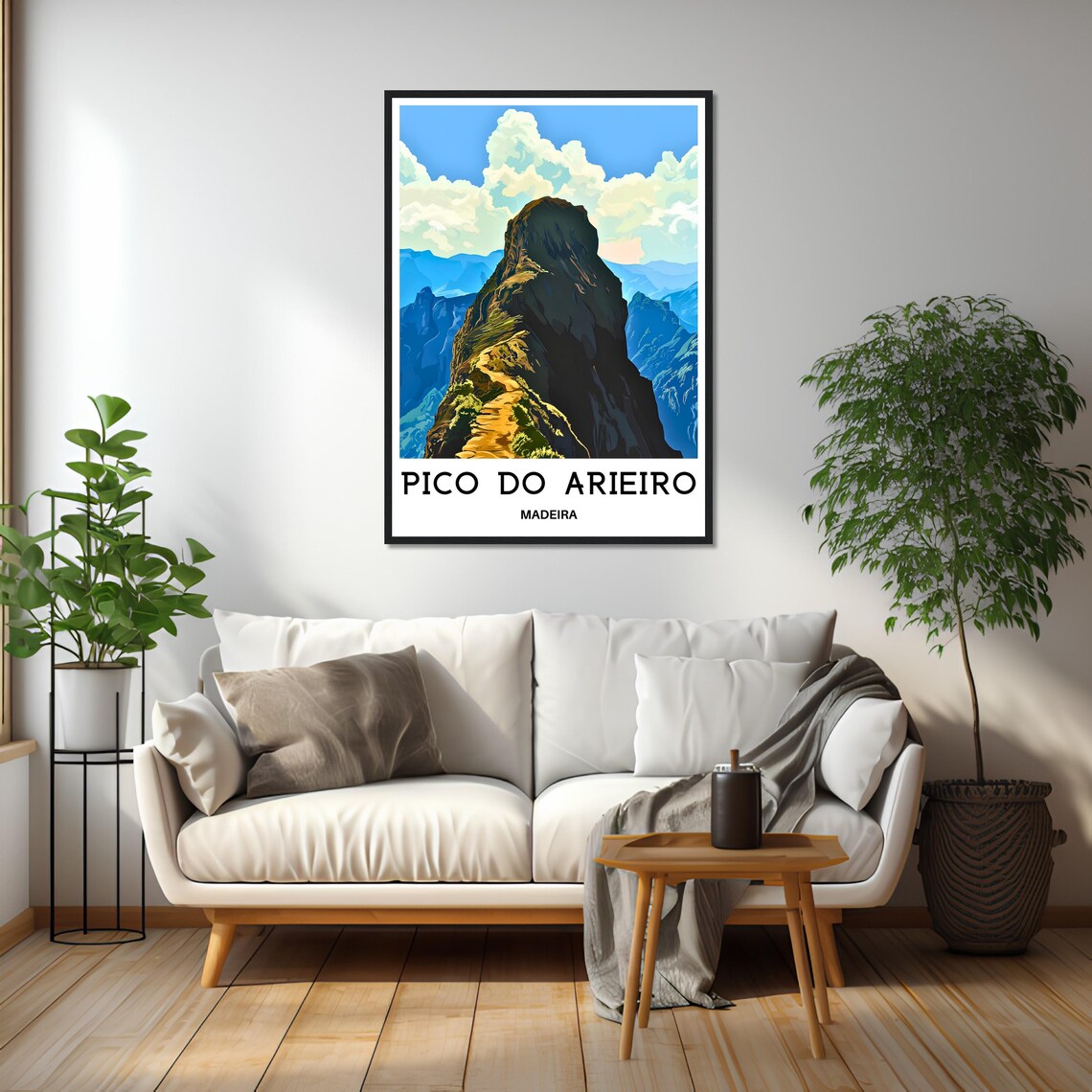 Pico do Arieiro Madeira Portugal Mountain Ridge Hike Travel Poster - Image 2