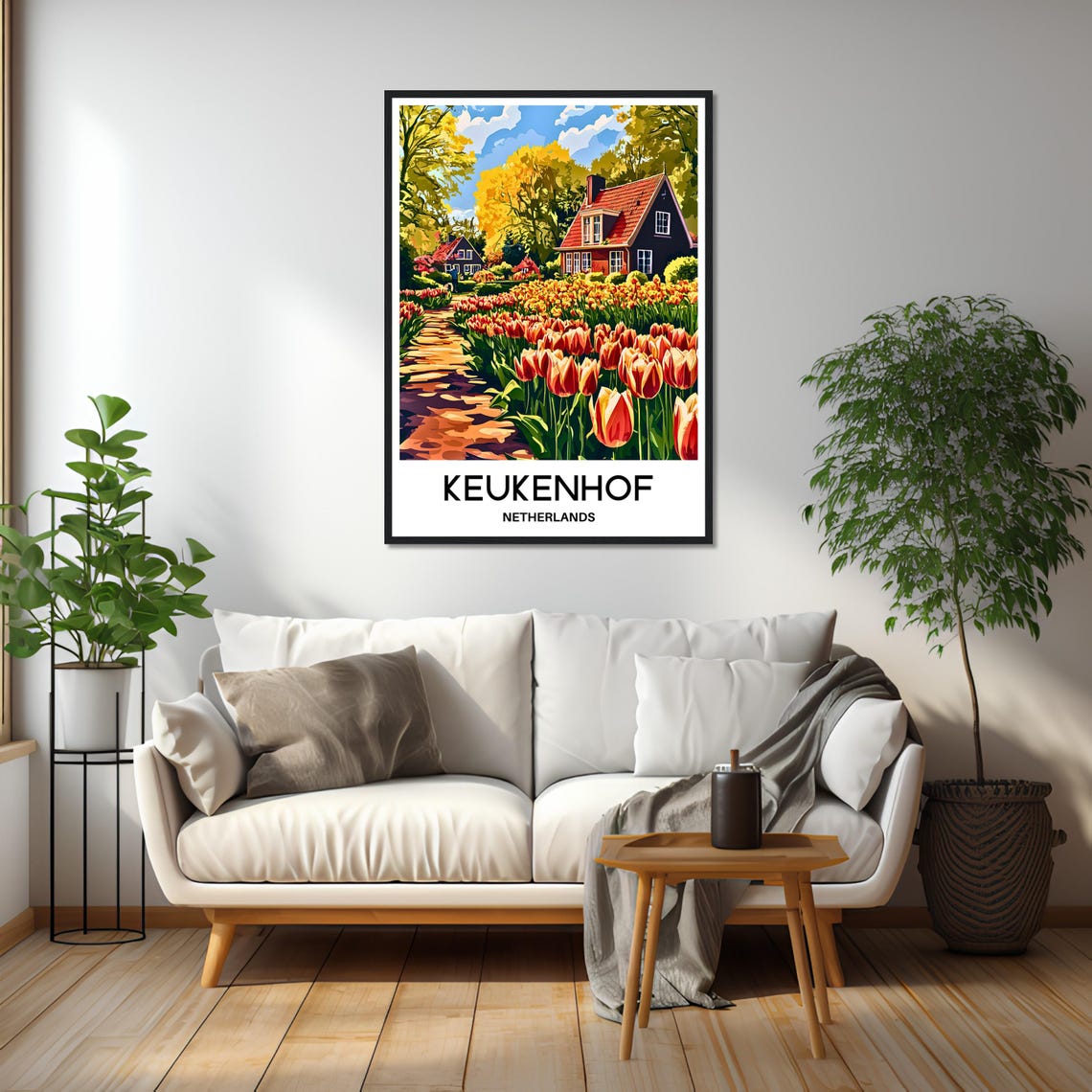 Keukenhof Travel Print Keukenhof Garden Poster Dutch Art Print Netherlands Lover Gift Italy Wall Hanging Art Home Decor Illustration - Image 2
