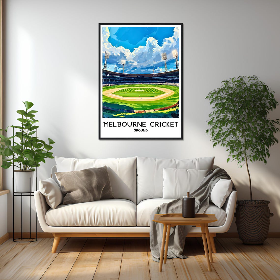 Melbourne Cricket Ground Stadium Floodlights Match Day Sports Poster - Image 2