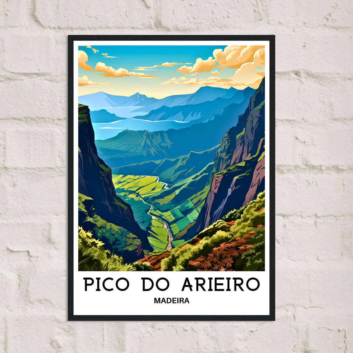 Madeira Travel Print Pico Do Arieiro Poster Portuguese Art Print Madeira Lover Gift Portugal Wall Hanging Madeira Island Home Office Decor - Image 2