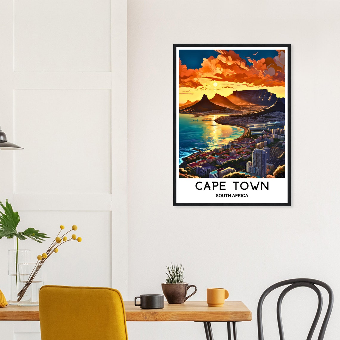 Cape Town Travel Poster Cape Town Travel Print Cape Town Art Print South Africa Travel Gift Cape Town South Africa Art Print Cape Town Gift - Image 3
