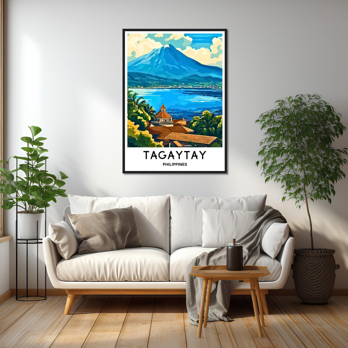 Tagaytay Philippines Taal Volcano Blue Lake City Travel Poster - Image 2