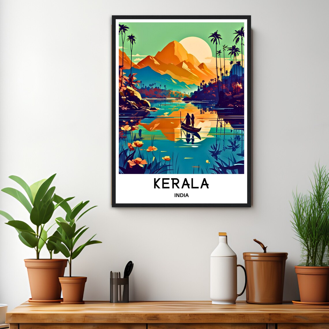 Kerala Travel Poster, Indian Place Print - Image 3