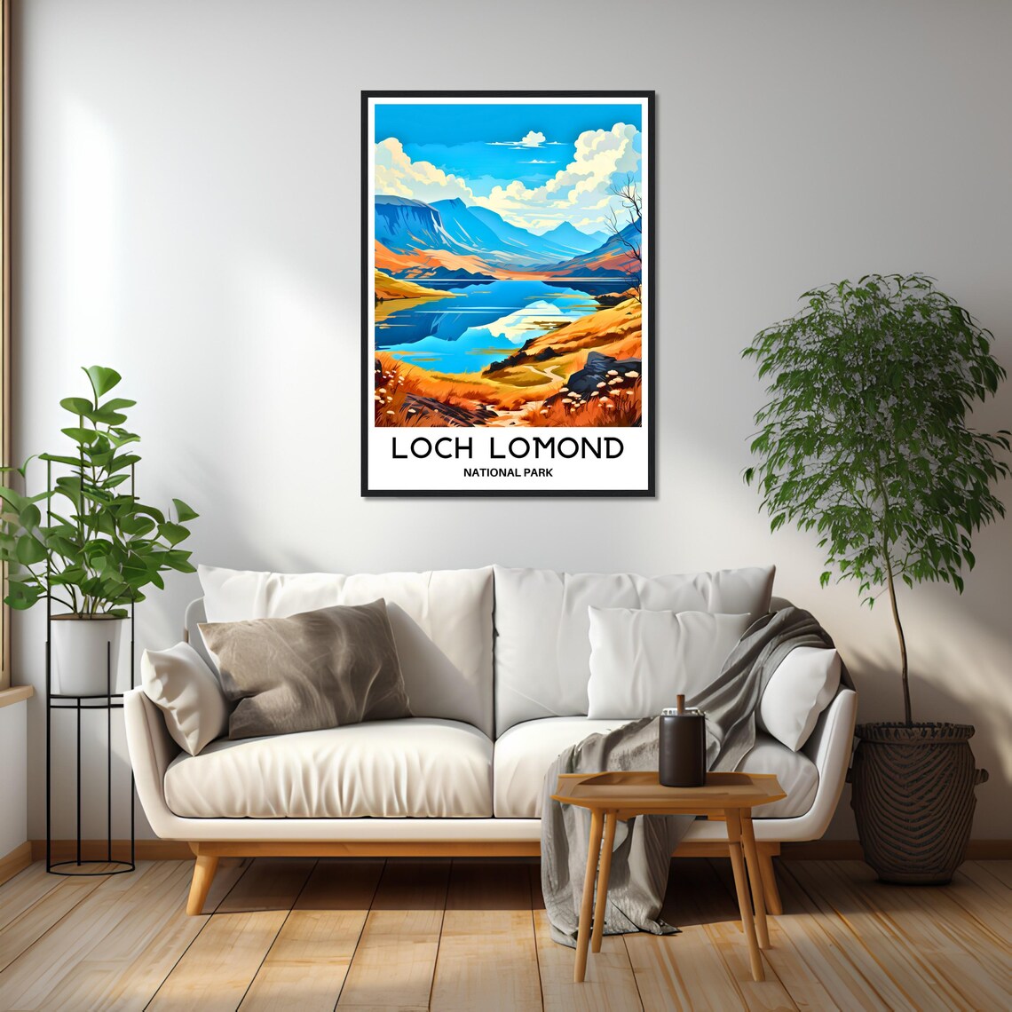 Loch Lomond National Park Scotland Mountain Lake Travel Poster - Image 3