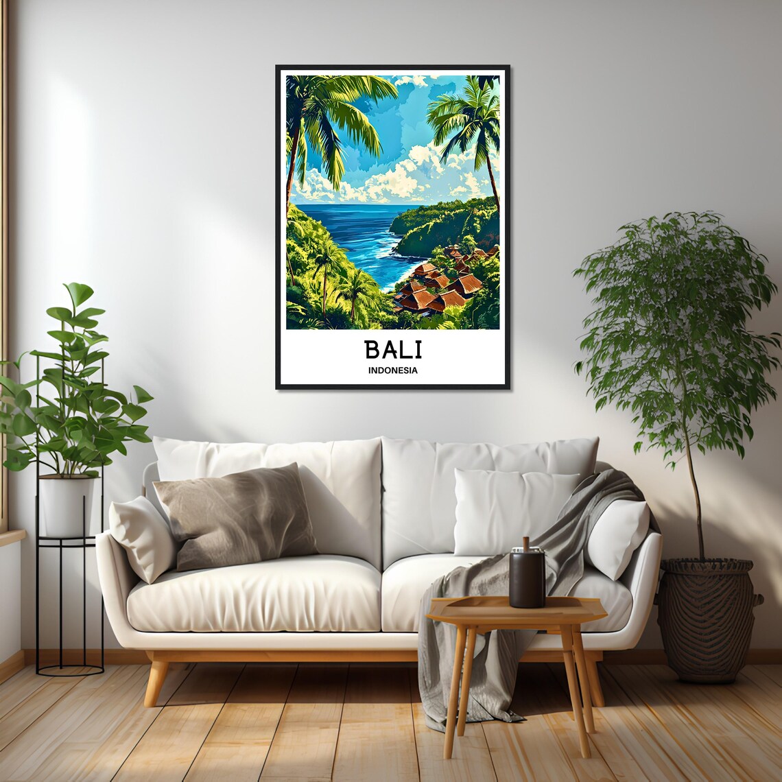 Bali Indonesia Tropical Coast Temple Ocean View Travel Poster - Image 2