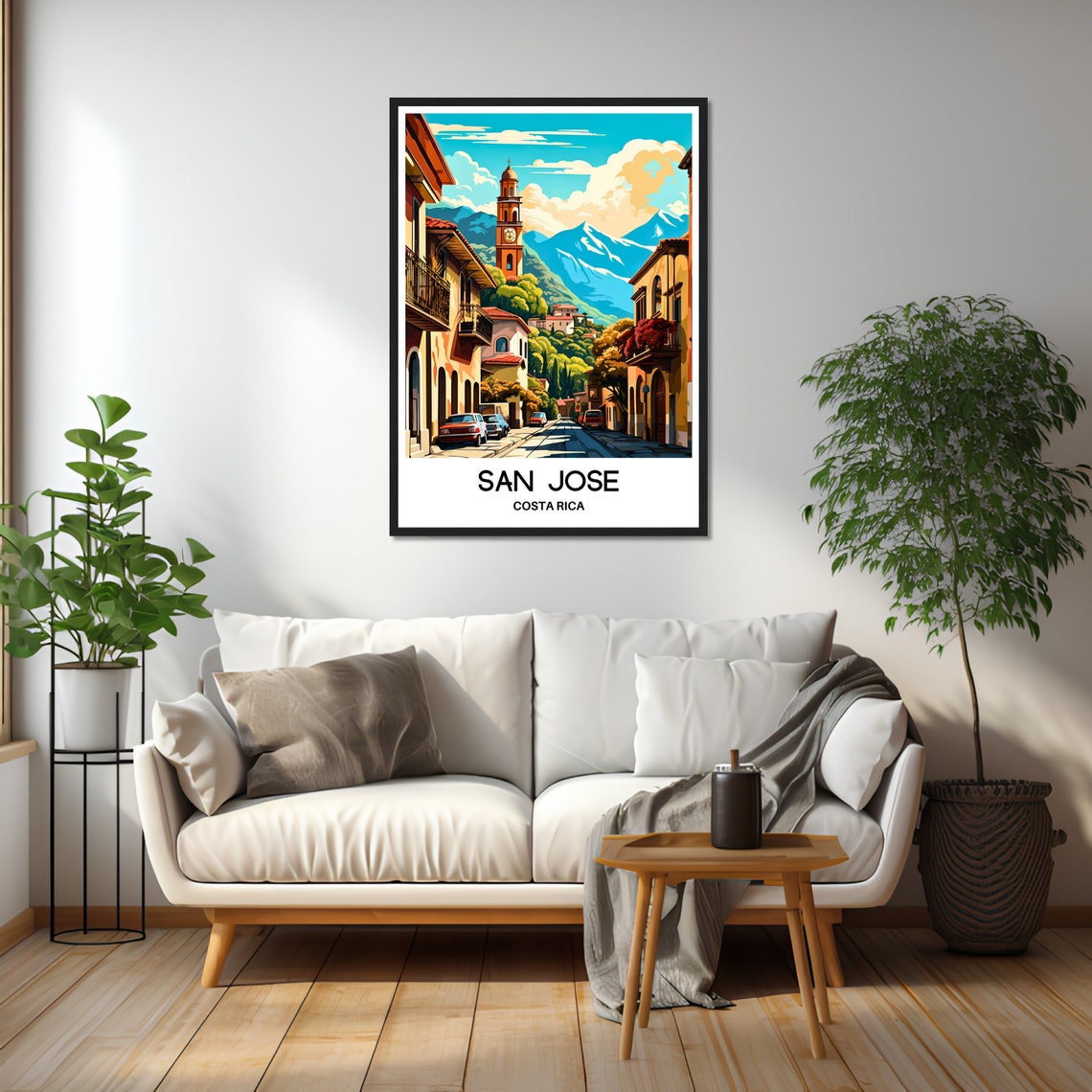 San Jose Travel Print San Jose Poster Costa Rican Art Print Costa Rica Lover Gift Wall Hanging Art San Jose City Illustration Home Decor - Image 2