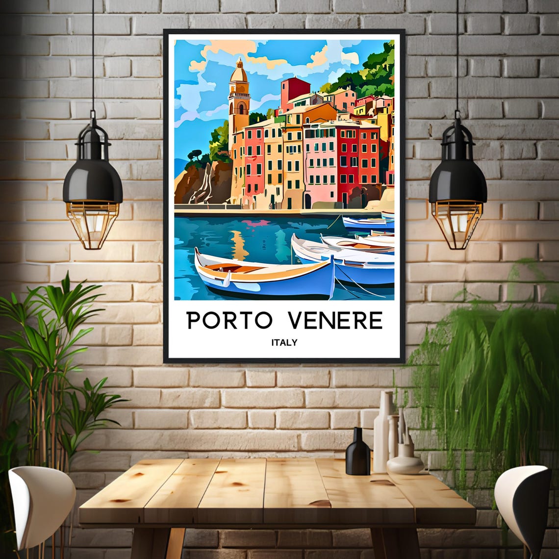 Porto Venere Travel Print Porto Venere Poster Italian Art Print Italy Lover Gift Italy Wall Hanging Art Home Decor Porto Venere Illustration - Image 3