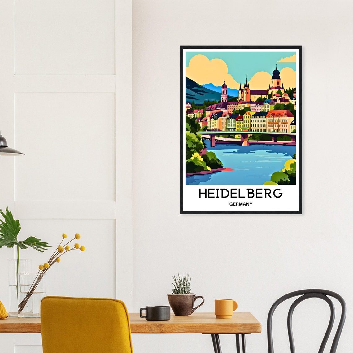 Heidelberg Travel Poster Heidelberg Travel Print Heidelberg Germany Print Heidelberg Lover Gift Heidelberg Travel Gift Heidelberg Artwork - Image 2