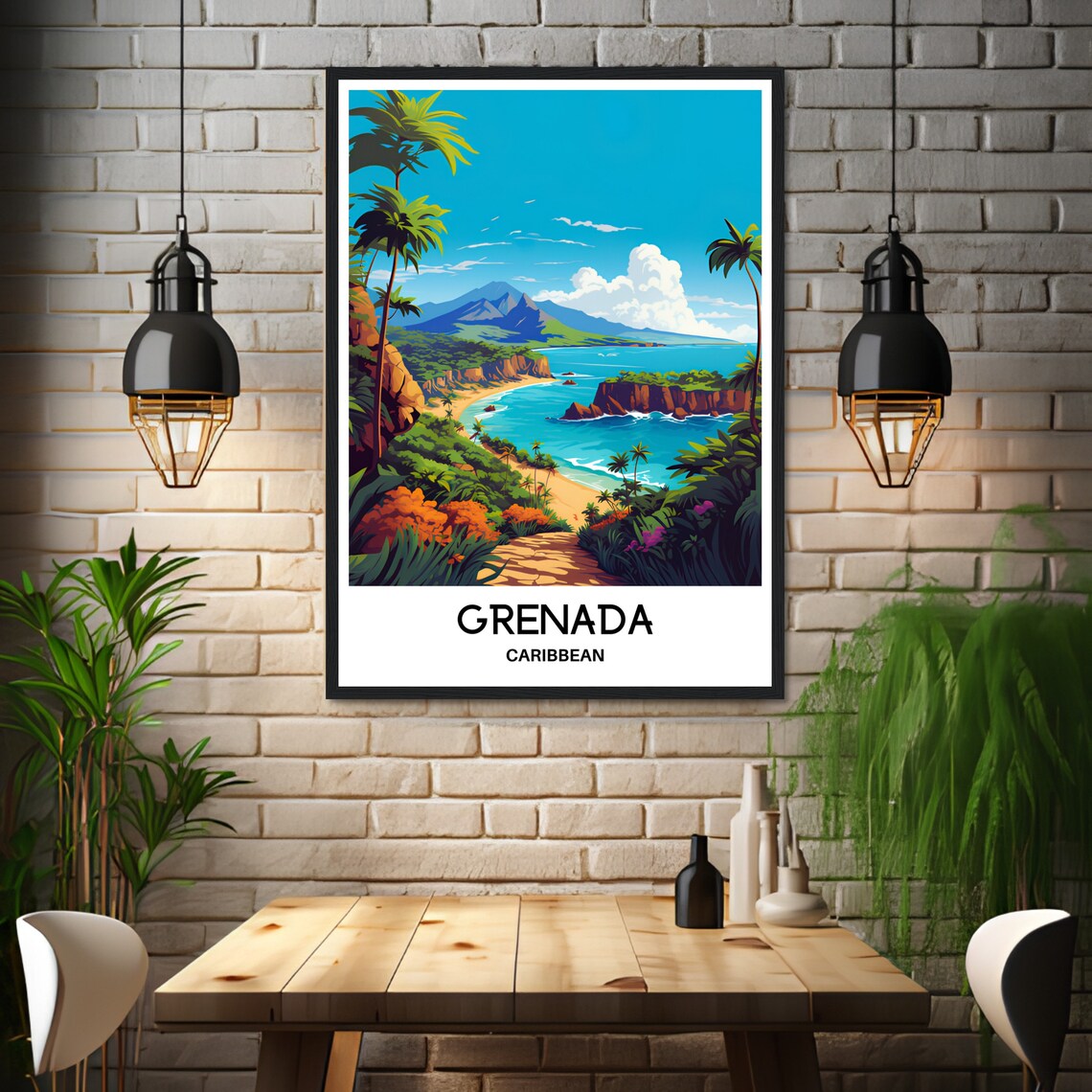 Grenada Travel Poster, Caribbean Wall Art Print - Image 3