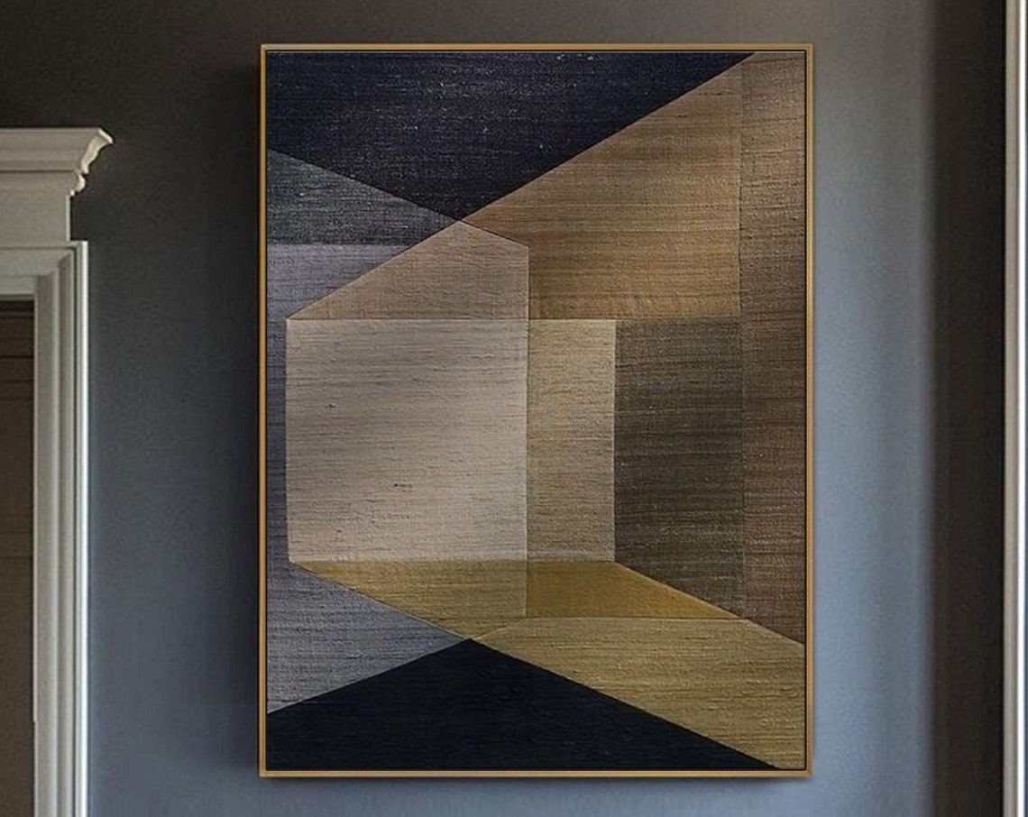 Light Beige Corridor Arch Geometric Textured Minimalist Poster - Image 4